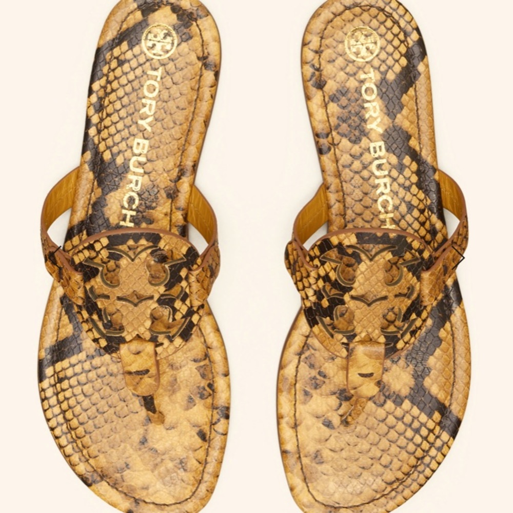 TORY BURCH GOLD BLACK 6.5
